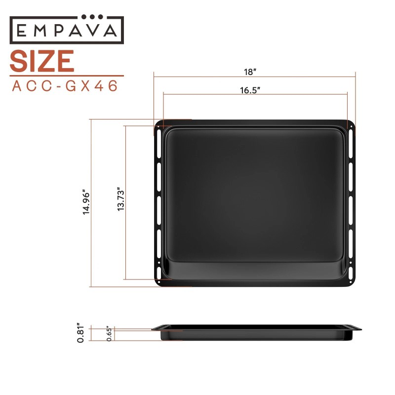 Empava Black Oven Broiling Pan fits Empava 24 " Electric