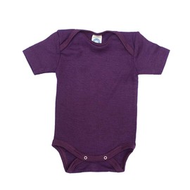 Cosilana short sleeve baby bodysuit, 70 % merino wool and 30 % silk - 74/80