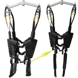 Patient Lift Sling Medical Assist Harness Standing Aids Sit to Stand Transfer Gait Belt Strap Walking Exercisers Fold Up Full Body Get Up for Elderly Senior Black