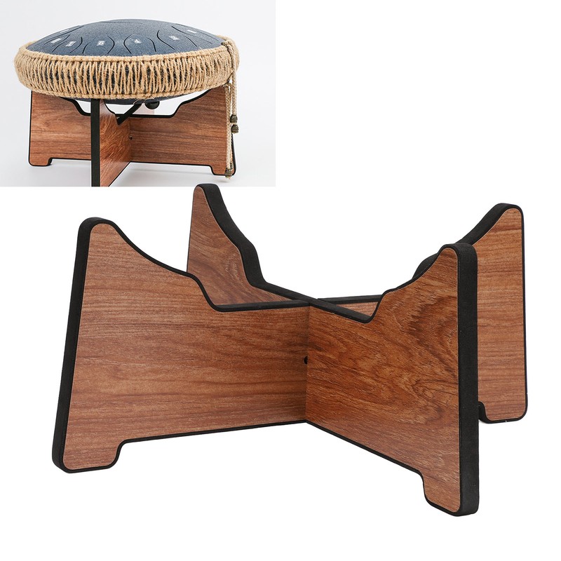 Ethereal Drum Bracket Stable Support Exquisite Wooden Tongue Drum Stand