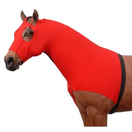 Tough 1 Spandex Mane Stay Hood, Red, Medium