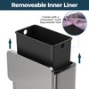 Stainless Steel Hanging Trash Can with Lid and Inner Bucket,