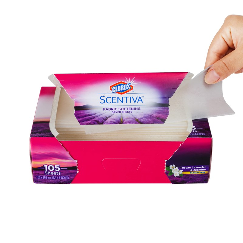 Clorox Scentiva Fabric Softener Dryer Sheets, Tuscan Lavender & Jasmine