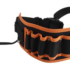 ANCLLO Adjustable Belt Bag with Multiple Pockets, Hardware, Electrician, Repair Tool, Screwdriver, Carry Bag, Tool Belt with Multi-Pocket for Tools and Accessories