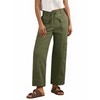 Fisoew Womens 100% Cotton Cargo Pants Drawstring Elastic Waist Casual
