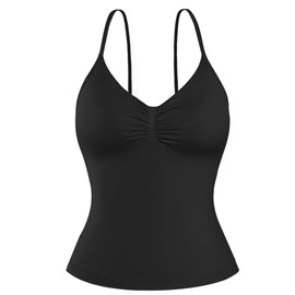 JN JANPRINT Halter Longline Sports Bras for Women Impact Top Padded Open Back Seamless Workout Gym Yoga Crop Top Carbon Black