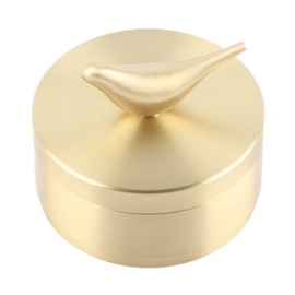 Gold Ashtray 4 Slots Windproof Sturdy Brass Decorative Bird Statue Vintage Car Ashtray for Family Office Outdoor S