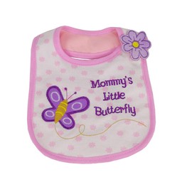 SLOSH 12 Waterproof Baby Bibs for Newborn Girls - Waterproof, PVC Free, Vinyl Free, Latex Free - Cartoon Pattern, Pink, Pink / Red