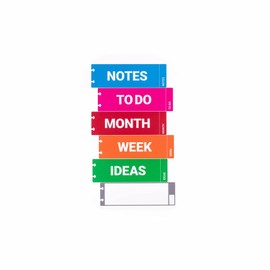 Modubooq - 6 Coloured Tabs for Discbound Notebooks - A5