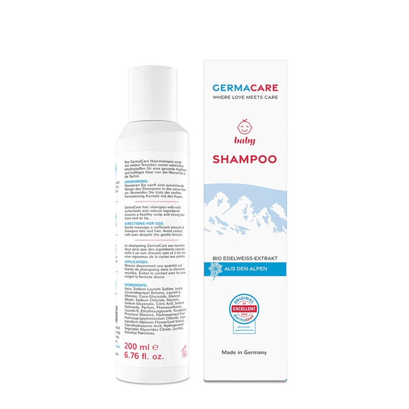 GERMACARE Baby Shampoo - 200ml - Mild Baby Shampoo for