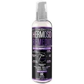 HR HERMOSO REMEDIO – Leave‑In Capilar Reparador 120 ml Acondicionador sin Enjuague, Sin Sulfatos, Parabenos, Sal ni Siliconas Repara Cabello Dañado, Hidrata, Protege Color y Controla Frizz