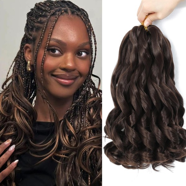 French Curl Braiding Hair 12 Inch 8 Packs Curly Braiding