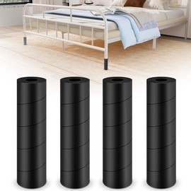 NUMAKY 4Pcs Bed Frame Toe Protector, Bed Frame Leg Covers, Soft and Flexible, Protects Toes from Bed Legs, Suitable for Round and Square Furniture Legs, H/6inchs, Black