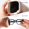 KFPH Double Eyeglasses Pouch Large Squeeze Top Microfiber Soft Glasses