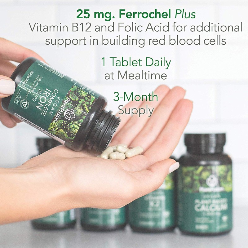 PlantFusion Vegan Iron Supplements from, Premium Plant Based Iron Supplements