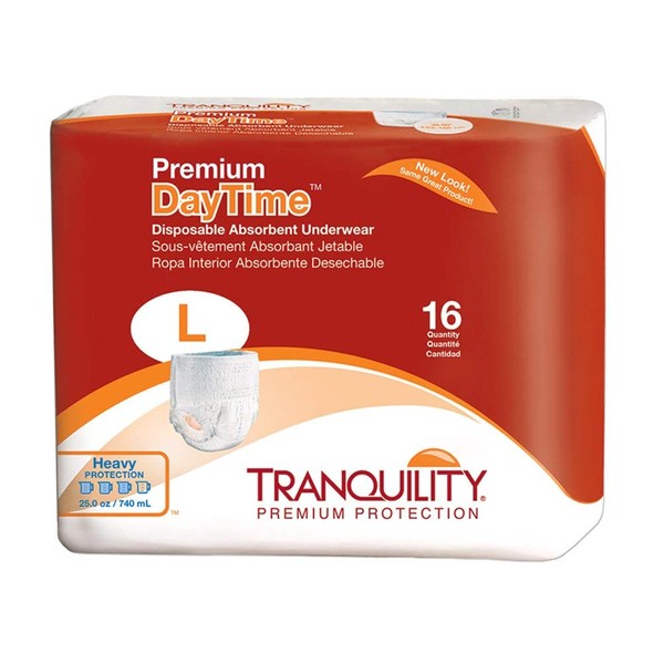 PU2116PK - Tranquility Premium OverNight Disposable Absorbent Underwear Large 44 - 54 ,16 count