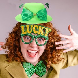 Healeved 2pcs Patricks Day Hat Hair Clips Green Mini Hair Clips Clover Hat Hair Clips Clover Hair Clips Green Mini Festival Hair Clips