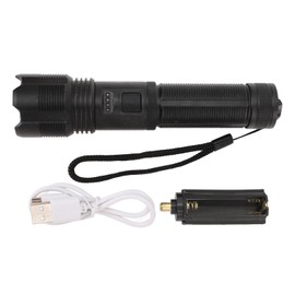 USB Rechargeable Flashlight Super Bright Powerful Flashlight Waterproof Handheld Flash Light for Emergencies Hiking Camping White Laser