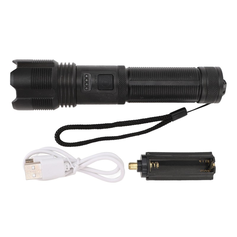 USB Rechargeable Flashlight Super Bright Powerful Flashlight Waterproof Handheld Flash