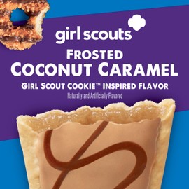 Pop-Tarts Girl Scout Toaster Pastries, Breakfast Foods, Kids Snacks, Frosted Coconut Caramel, 13.5oz Box (8 Pop-Tarts)