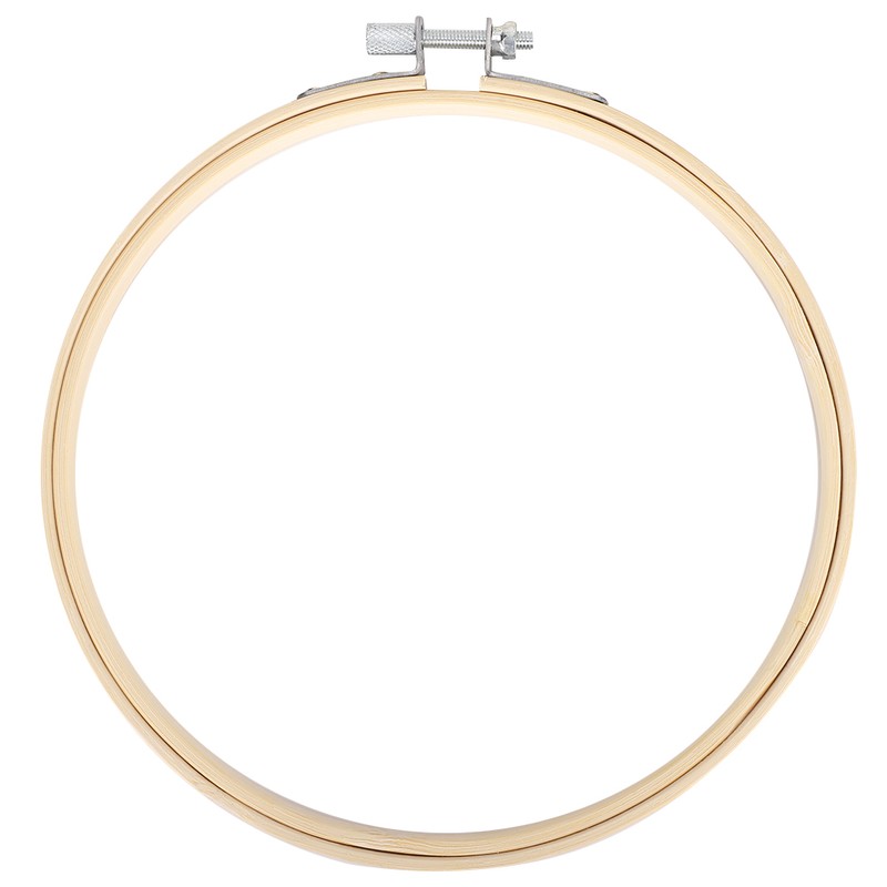 12Pcs Bamboo Embroidery Hoops Adjustable Cross Stitch Frame Circle Sewing