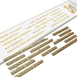 KK-HF013 Hot Foil Plate Stamp Words & Sayings German Card Art Mini Words for Easter