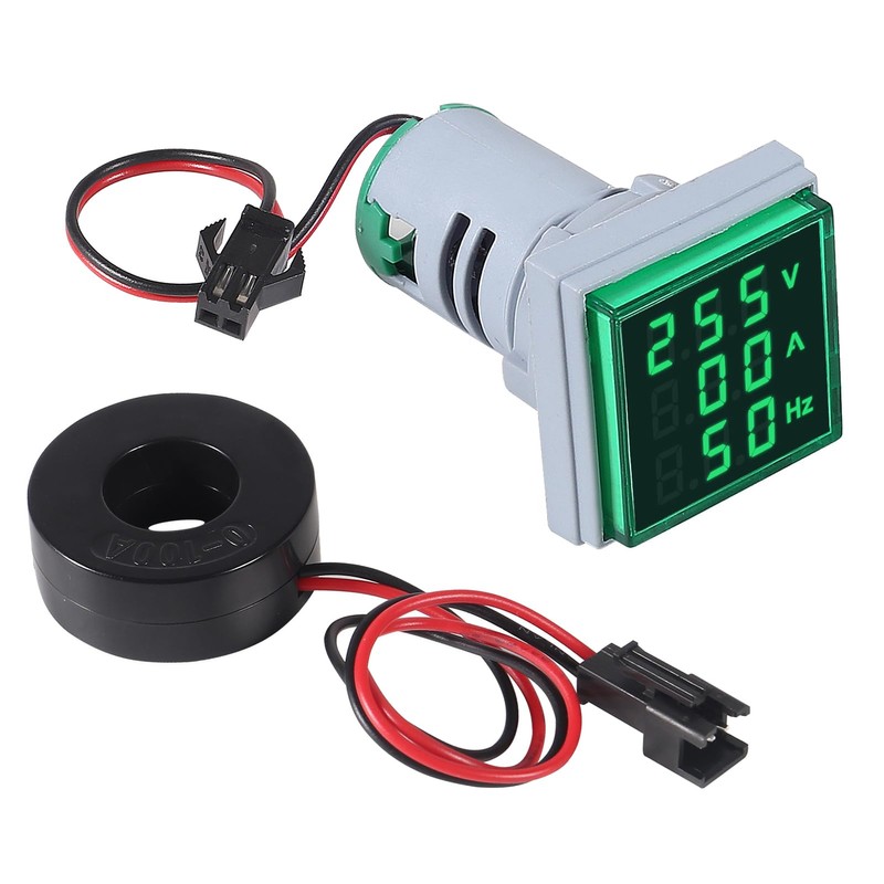 XIITIA 3pcs 3 in 1 60-500V 0-100A AC Digital Ammeter