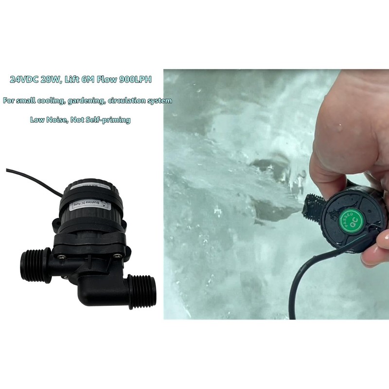 SHYSKY DC40C-2460 Micro Brushless DC Water Pump 24V 28W, 19ft