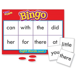 Sight Words Bingo - language building skill game for home or classroom