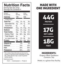 The Only Bean - Organic Black Bean Fettuccine Pasta - High Protein, Keto Friendly, Gluten-Free, Vegan, Non-GMO, Kosher, Low Carb, Plant-Based Bean Noodles - 8 oz (1 Pack)