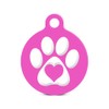Love Paw Round Keychain with Tab Engraved with Heart Hot