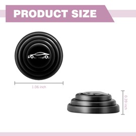 DACIRTY 12 PCS Door Shock Absorber Cushion, Noise Reducing Silicone Door Edge Protection Cushion, Adhesive Backed Installation Replacement Accessory for Most Cars Trucks (Black)