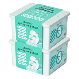 Dewytree 듀이트리 픽앤퀵 뽑아쓰는 마스크팩 카밍풀(보습 영양) 30매 2개 Duetry Pick & Quick Tear-Off Mask Pack Calming Pool (Moisturizing Nourishment) 30 Sheets 2 Packs