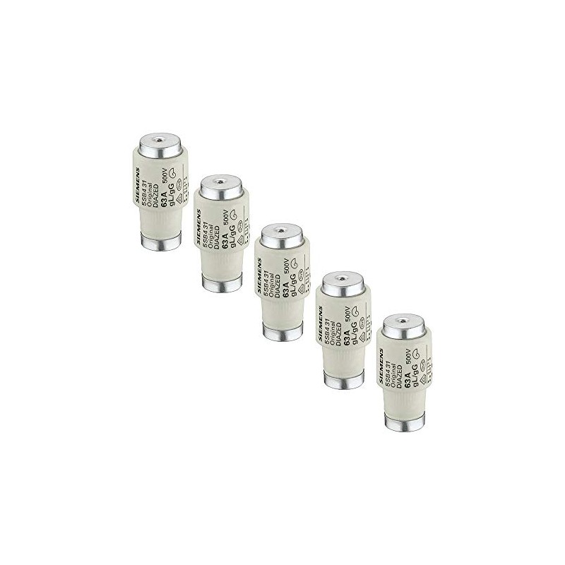 SIEMENS - Pack of 5 DIAZED fuse insert 500 V