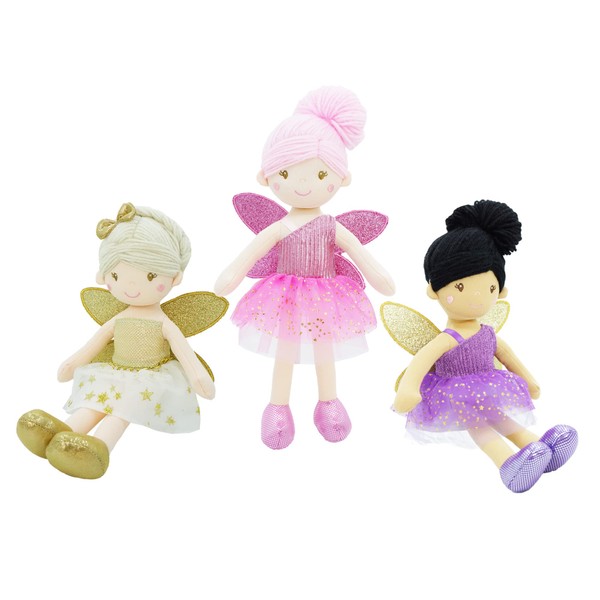 June Garden 12" Enchanted Garden 3 Fairy Dolls Package -