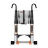 Telescoping Ladder Aluminum with stabilizer bar，Lightweight Multi-Purpose Extension Ladder，Telescopic Ladder，Portable