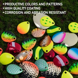 Dr.Fish Fishing Colorado Blades Kit Lure Making Supplies for Spinner Spinnerbaits Walleye Rig Crawler Harness Lures for Trout Salmon Bass Fishing