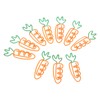 100Pcs Carrot Paper Clips Carrot Style Electroplated Metal Nonslip Rustproof