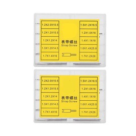 100pcs Watch Band Screws, Watch Band Link Pins Strap Screw Set, Watchmaker Repair Tool Accessories with Storage Box Multi Sizes