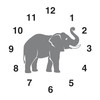 CafePress Elephant Wall Clock: Gray Elephant Unique Decorative 10" Wall