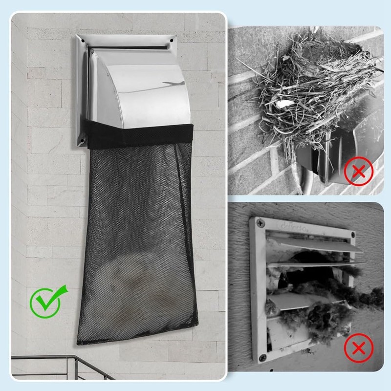 Snblzhef 3Pcs Dryer Vent Lint Dust Bag Lint Trap Catcher