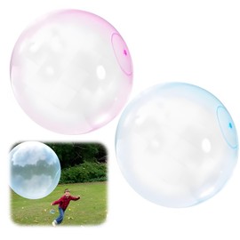 Wasserball, 2 Stück XXL Luftball für Strand und Pool, Mega Bubble Ball für Kinder und Erwachsene, Aufblasbare Wasserballons für Outdoor-Spiele und Party