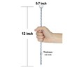 BTSULYOO 12-inch Artificial Turf Stakes Solid Galvanized Metal Spiral Landscape