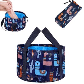 Foot Bath Bowl, Foot Bath Collapsible, Portable Foot Spa Soak Tub, Foldable Pedicure Bowl for Travel, Camping & Home Use, Includes Storage Bag (19x30cm, Navy Blue)