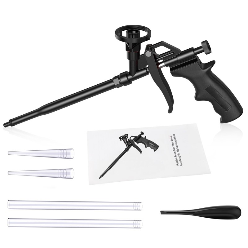 Foam Gun, Preciva Professional Foaming Gun Heavy Duty PU Expanding