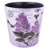 Scakbyer 10L/2.64 Gallon Trash Can Waterproof PU Leather Flowers Pattern
