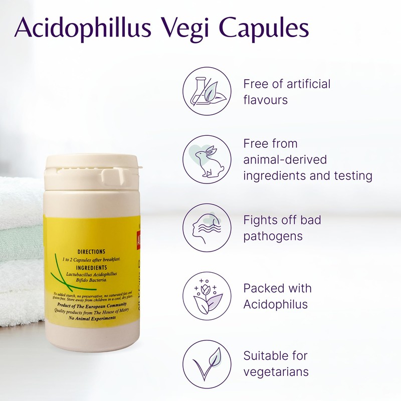 Mistry's Acidophilus Extra, 60 Capsules - Treatment for Chronic Conditions