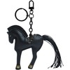 Autumnwell Black Horse Keychain, Hanging Charm Accessory for Purse, Bag
