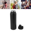 Stainless Steel Water Bottle Leak Proof Black Lightweight Insulated Water