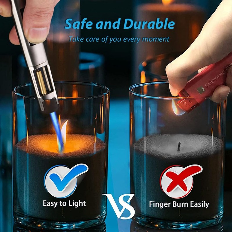 HONEST Torch Lighters Butane Lighters Refillable Single Jet Flame for